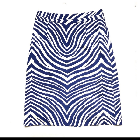 Milly blue zebra print skirt - Picture 3 of 8